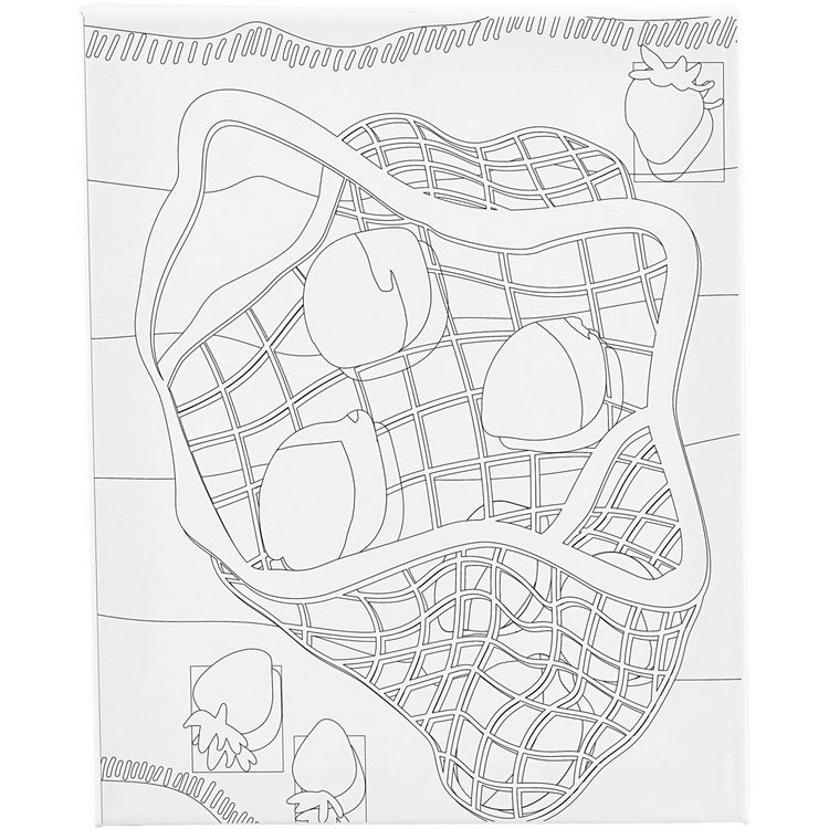 Produktbild: Creativ Company Mal-Leinwand mit Aufdruck, Zitrusfr&uuml;chte, T 1,6 cm, Gr&ouml;&szlig;e 24x30 cm, 360 g, 1 Stk