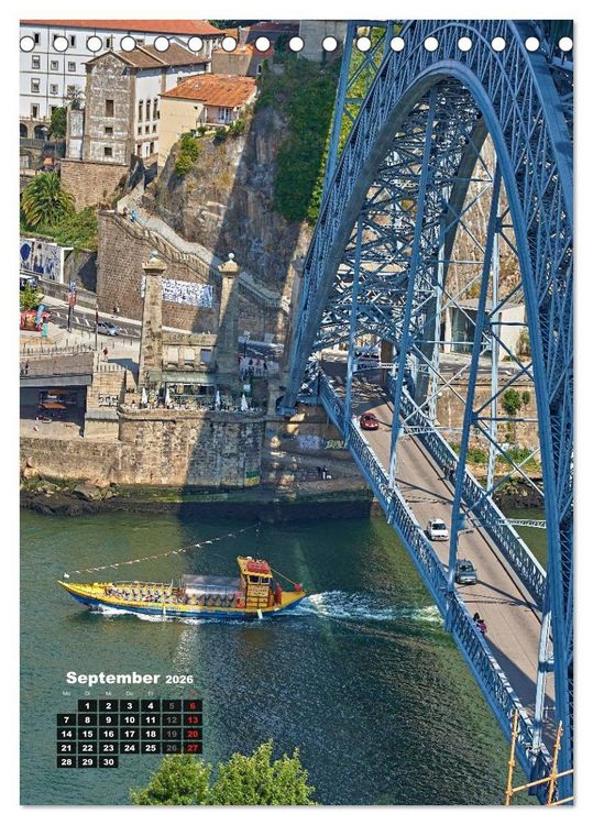 Produktbild: Porto Tag und Nacht (Tischkalender 2026 DIN A5 hoch), CALVENDO Monatskalender