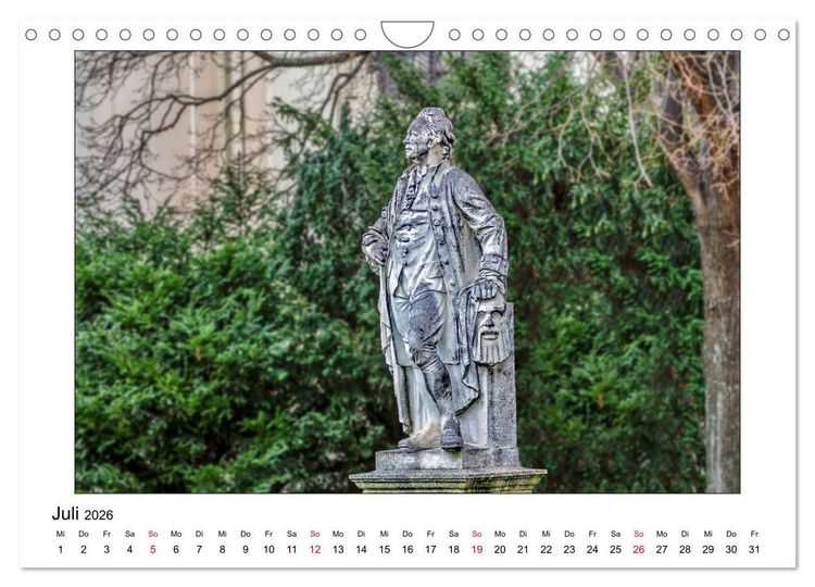 Produktbild: Komponisten-Denkm&auml;ler in Wien (Wandkalender 2026 DIN A4 quer), CALVENDO Monatskalender