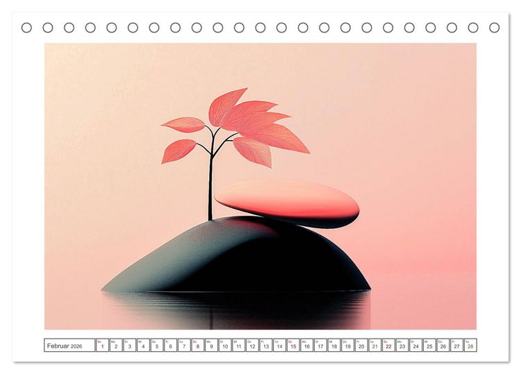 Produktbild: Japandi-Design (Tischkalender 2026 DIN A5 quer), CALVENDO Monatskalender