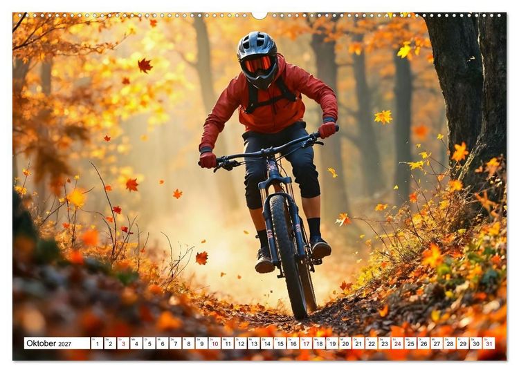 Produktbild: Elemental Ride. Mountainbike-Action durch Schnee, Matsch, Sonne und Laub (hochwertiger Premium Wandkalender 2027 DIN A2 quer), Kunstdruck in Hochglanz