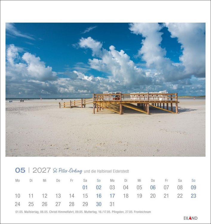 Produktbild: St. Peter-Ording und die Halbinsel Eiderstedt Postkartenkalender 2027 - und die Halbinsel Eiderstedt