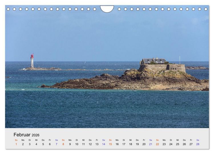 Produktbild: Bretagne Traumhafte K&uuml;sten in Frankreichs Nordwesten (Wandkalender 2026 DIN A4 quer), CALVENDO Monatskalender