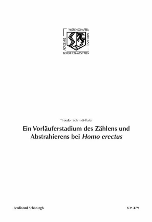 Bild vom Artikel Ein Vorläuferstadium des Zählens und Abstrahierens bei "Homo erectus" vom Autor Theodor Schmidt-Kaler