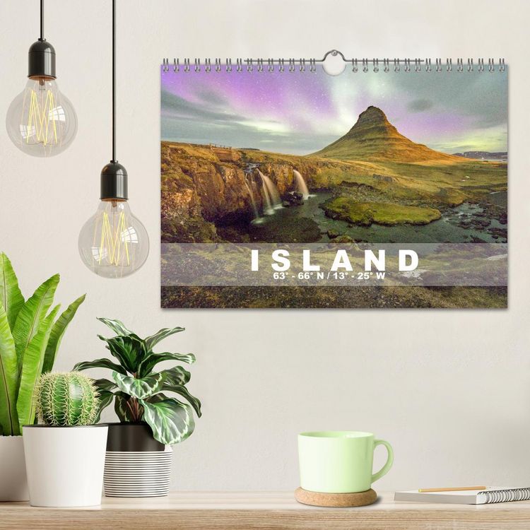 Produktbild: ISLAND 63&deg; - 66&deg; N / 13&deg; - 25&deg; W (Wandkalender 2026 DIN A4 quer), CALVENDO Monatskalender