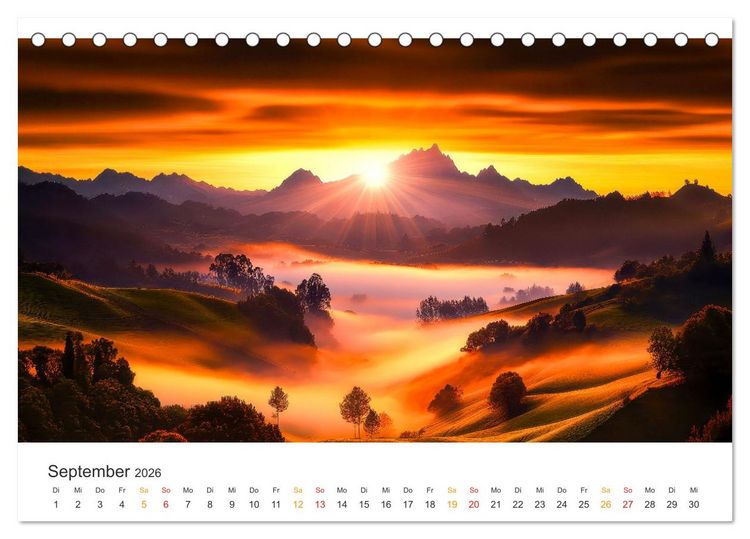 Produktbild: Die Sch&ouml;nheit der Sonne (Tischkalender 2026 DIN A5 quer), CALVENDO Monatskalender