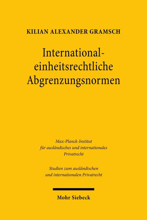 Produktbild: International-einheitsrechtliche Abgrenzungsnormen