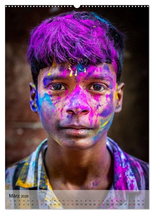 Produktbild: Menschen in Indien (Wandkalender 2026 DIN A2 hoch), CALVENDO Monatskalender