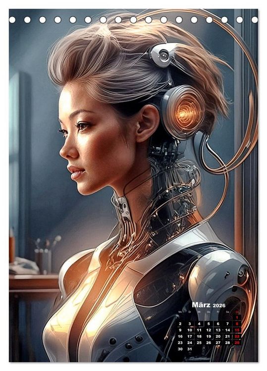 Produktbild: Anmutige Roboter (Tischkalender 2026 DIN A5 hoch), CALVENDO Monatskalender