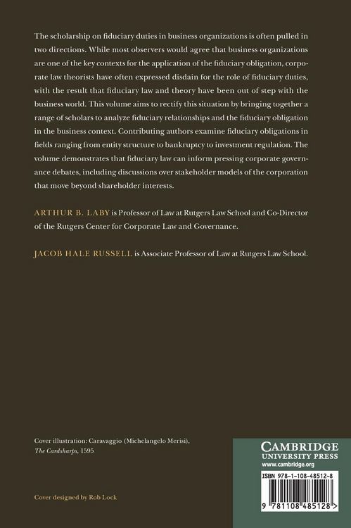 Produktbild: Fiduciary Obligations in Business