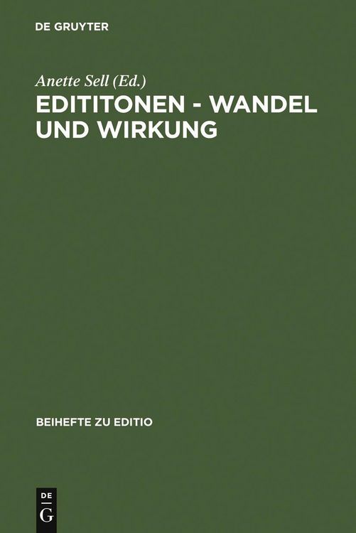 Produktbild: Edititonen - Wandel und Wirkung