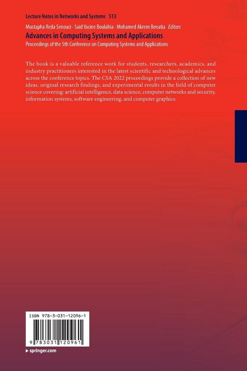 Produktbild: Advances in Computing Systems and Applications