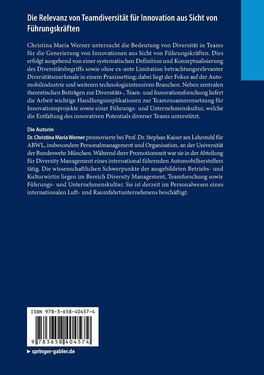 Produktbild: Die Relevanz von Teamdiversit&auml;t f&uuml;r Innovation aus Sicht von F&uuml;hrungskr&auml;ften