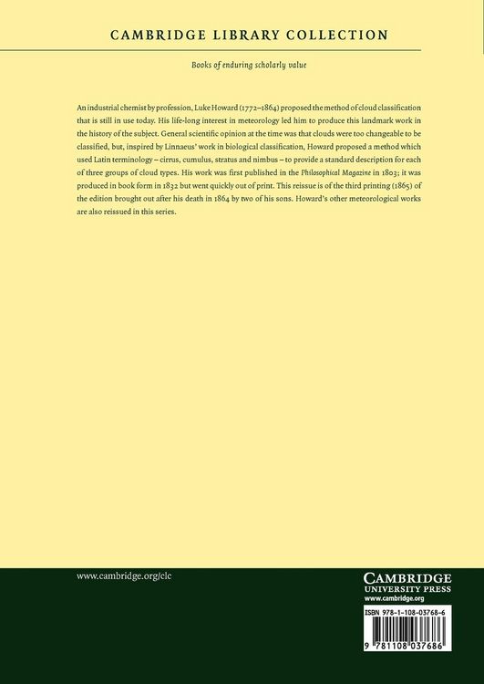 Produktbild: Essay on the Modifications of Clouds