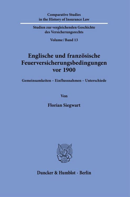 Produktbild: Englische und franz&ouml;sische Feuerversicherungsbedingungen vor 1900.