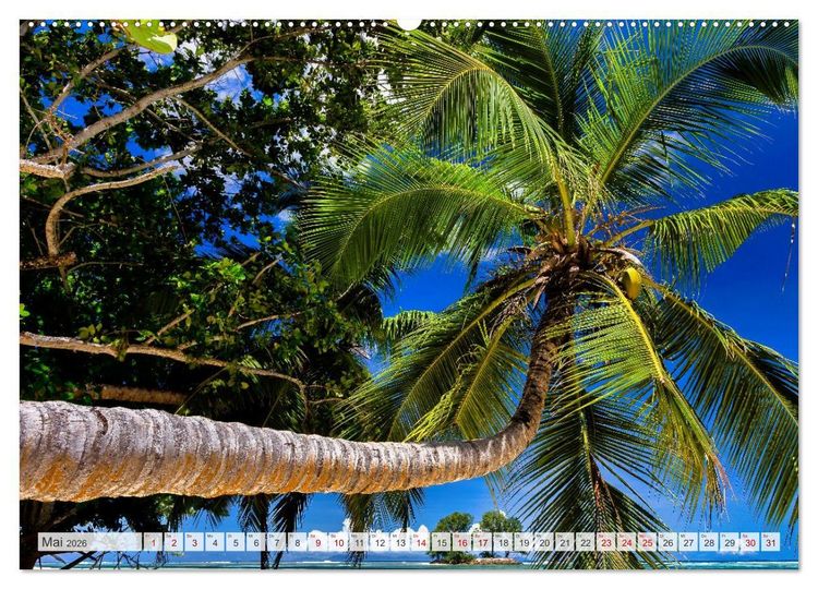 Produktbild: Inseln, Licht und Meer - die Seychellen (Wandkalender 2026 DIN A2 quer), CALVENDO Monatskalender