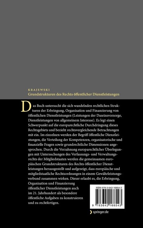 Produktbild: Grundstrukturen des Rechts &ouml;ffentlicher Dienstleistungen