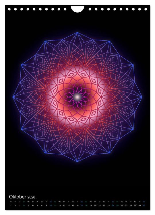 Produktbild: Mandala-Kalender 2026 (Wandkalender 2026 DIN A4 hoch), CALVENDO Monatskalender