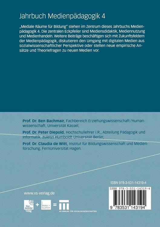 Produktbild: Jahrbuch Medien-P&auml;dagogik 4