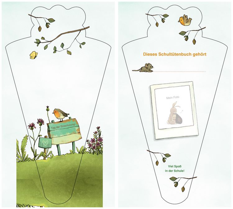 Produktbild: Mein fr&ouml;hlich-buntes Schult&uuml;tenbuch mit WIR ZWEI