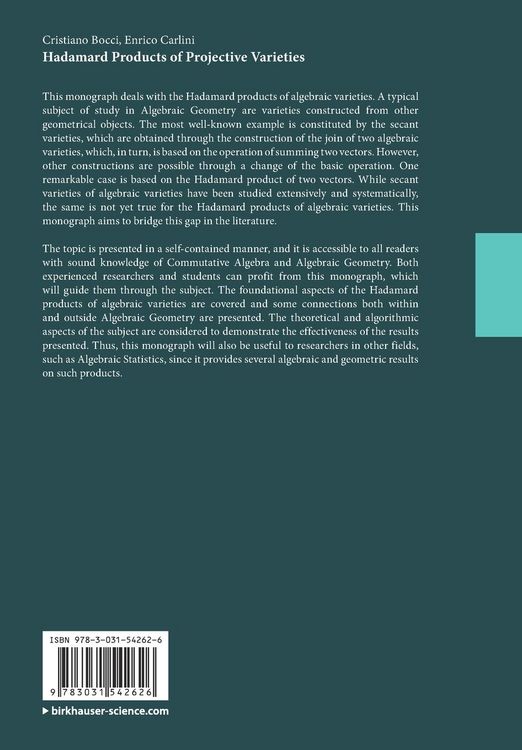 Produktbild: Hadamard Products of Projective Varieties