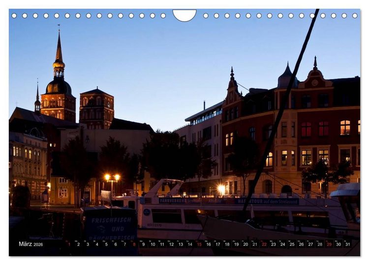 Produktbild: Stralsund F&Uuml;R NACHTSCHW&Auml;RMER (Wandkalender 2026 DIN A4 quer), CALVENDO Monatskalender