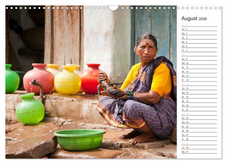 Produktbild: Farbenfrohes aus Indien (Wandkalender 2026 DIN A3 quer), CALVENDO Monatskalender
