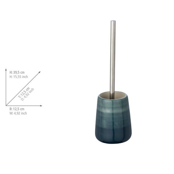 Produktbild: WC-Garnitur Mod. Pottery Petrol Keramik, handbemalt