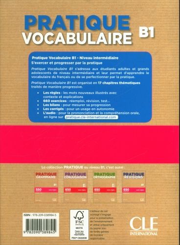 Produktbild: Pratique Vocabulaire - Niveau B1 - Livre + Corriges + Audio en ligne