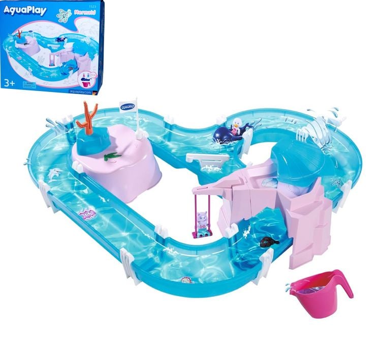 Produktbild: BIG 8700001523 - AquaPlay Wasserbahn Mermaid, mit Zubeh&ouml;r, 108x90x18cm