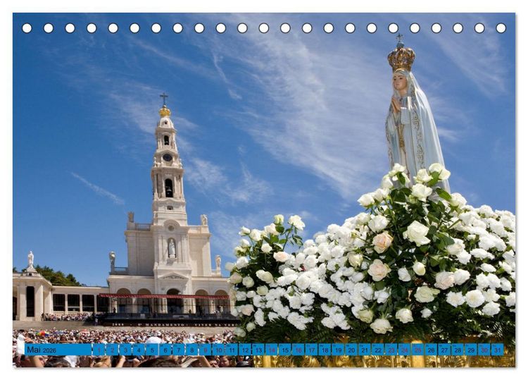 Produktbild: Wallfahrt nach Fatima (Tischkalender 2026 DIN A5 quer), CALVENDO Monatskalender