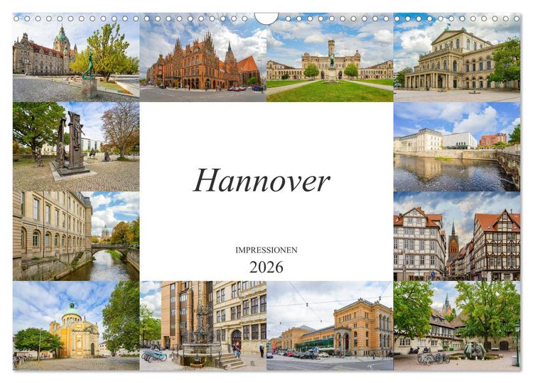 Produktbild: Hannover Stadtansichten (Wandkalender 2026 DIN A3 quer), CALVENDO Monatskalender