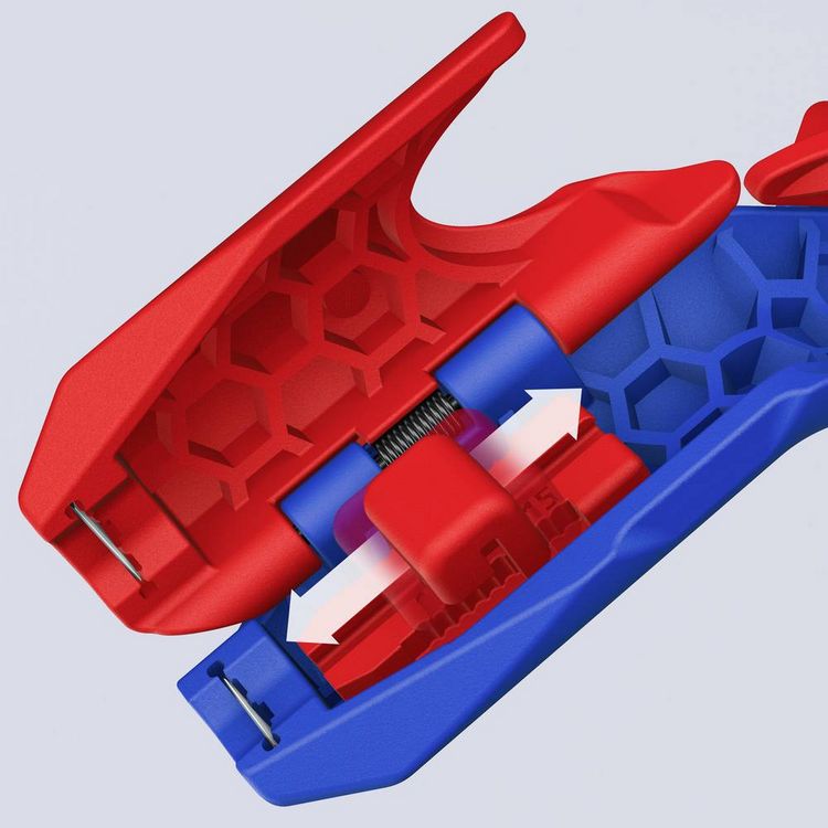Produktbild: Knipex 16 95 03 SB ErgoStrip&reg; PV Abmantelungswerkzeug Abmantelungsmesser Geeignet f&uuml;r Rundkabel, Solarkabel 4 bis 6 mm