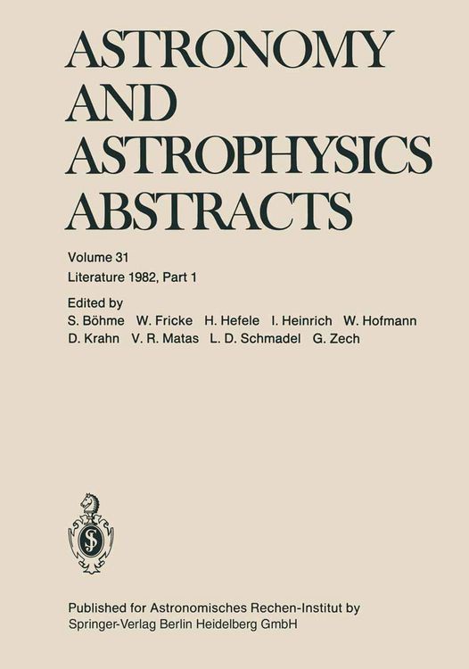 Produktbild: Astronomy and Astrophysics Abstracts