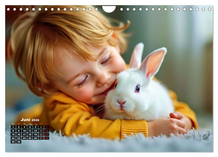 Produktbild: Kuschelige Kaninchen (Wandkalender 2026 DIN A4 quer), CALVENDO Monatskalender