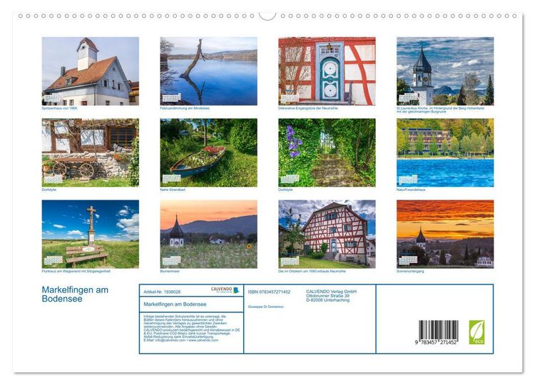 Produktbild: Markelfingen am Bodensee (hochwertiger Premium Wandkalender 2026 DIN A2 quer), Kunstdruck in Hochglanz