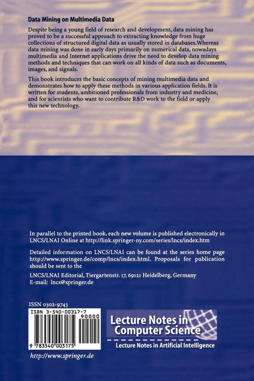 Produktbild: Data Mining on Multimedia Data