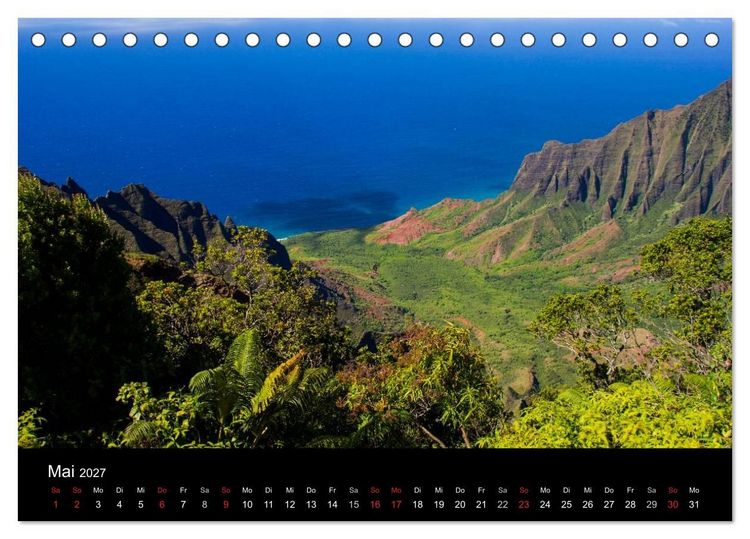 Produktbild: Paradiese der Erde - HAWAII (Tischkalender 2027 DIN A5 quer), CALVENDO Monatskalender