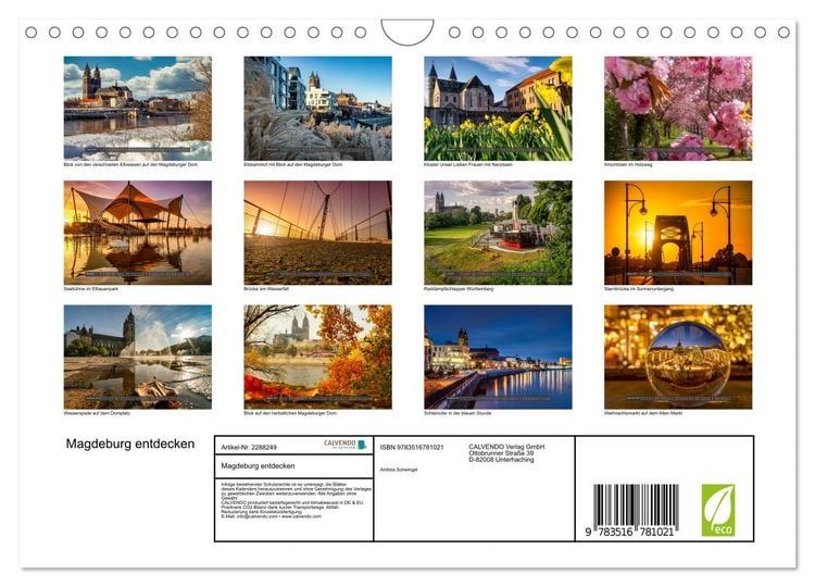 Produktbild: Magdeburg entdecken (Wandkalender 2027 DIN A4 quer), CALVENDO Monatskalender