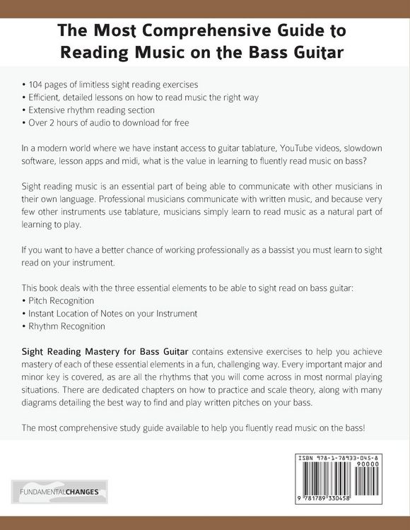 Produktbild: Sight Reading Mastery for Bass Guitar