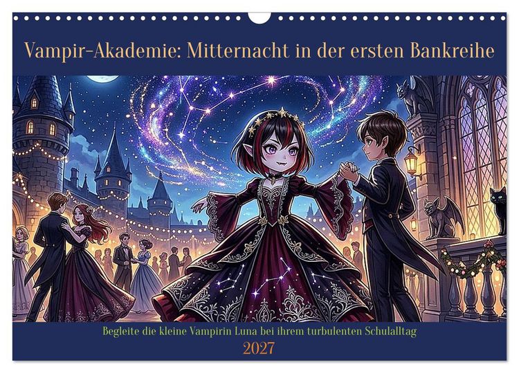 Produktbild: Vampir-Akademie: Mitternacht in der ersten Bankreihe (Wandkalender 2027 DIN A3 quer), CALVENDO Monatskalender