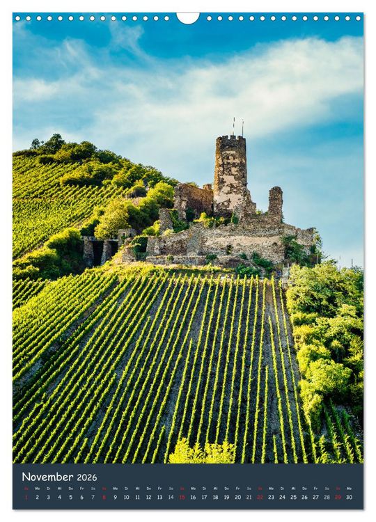 Produktbild: Burgen am Mittelrhein (Wandkalender 2026 DIN A3 hoch), CALVENDO Monatskalender