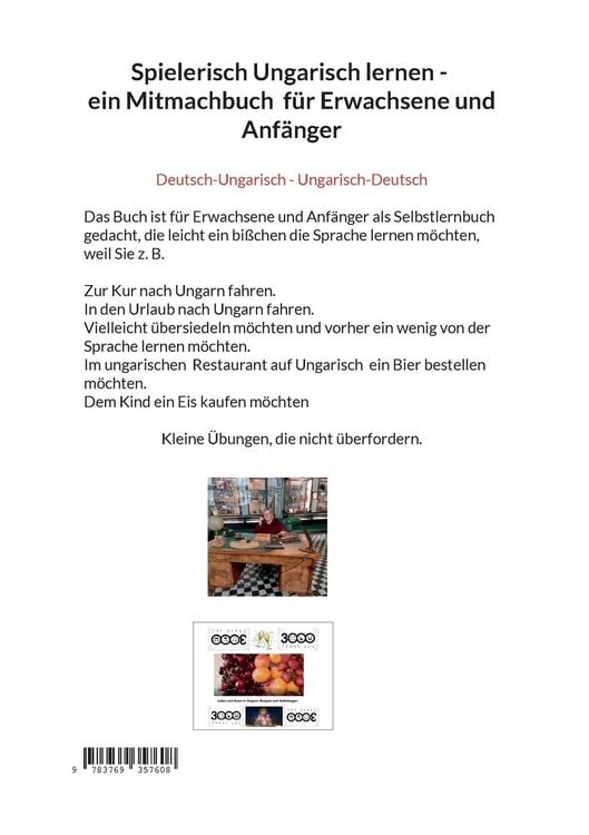 Produktbild: Spielerisch Ungarisch lernen - ein Mitmachbuch f&uuml;r Erwachsene und Anf&auml;nger