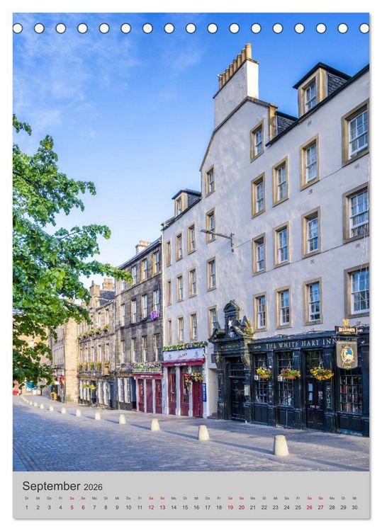 Produktbild: EDINBURGH Historisches Stadtherz (Tischkalender 2026 DIN A5 hoch), CALVENDO Monatskalender