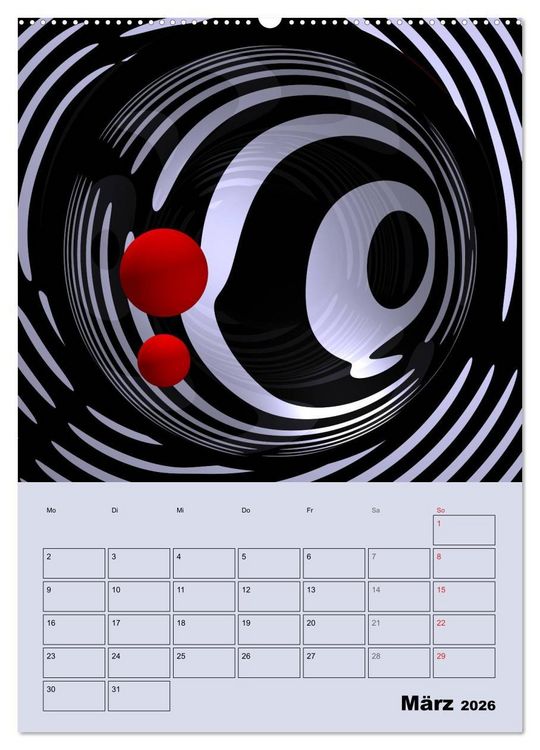 Produktbild: OpArt und mehr (Wandkalender 2026 DIN A2 hoch), CALVENDO Monatskalender