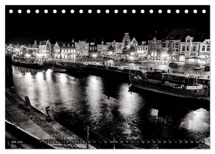 Produktbild: Ein Blick auf Husum (Tischkalender 2026 DIN A5 quer), CALVENDO Monatskalender