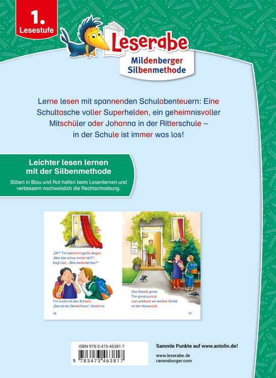 Produktbild: Leserabe Sonderausgaben - Spannende Schulabenteuer - Silbe f&uuml;r Silbe lesen lernen