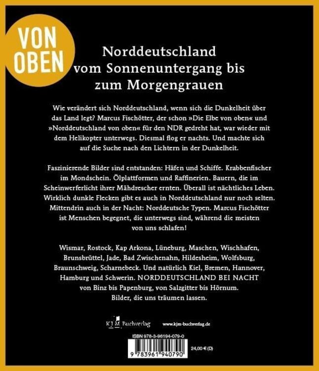 Produktbild: Von oben: Norddeutschland bei Nacht