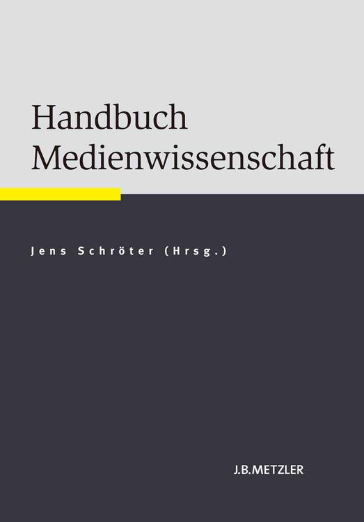 Produktbild: Handbuch Medienwissenschaft