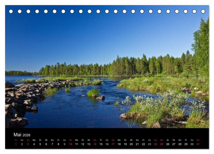 Produktbild: Finnland - Land der tausend Seen (Tischkalender 2026 DIN A5 quer), CALVENDO Monatskalender